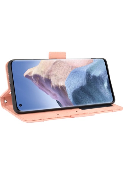 Xiaomi Mi 11 Ultra-Pink Için Birden Çok Kart Yuvası ile Deri Cüzdan Koruyucu Kasa (Yurt Dışından)