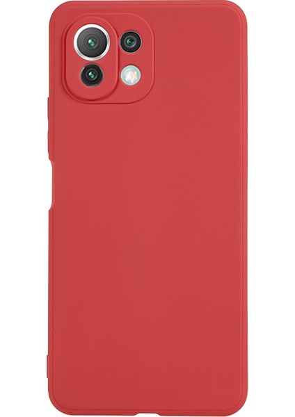 Xiaomi 11 Lite 5g Ne/mı 11 Lite 5g/4g Telefon Kılıfı Yumuşak Fiber Astar Ka Tpu Cep Telefonu Kapak Hawthorn Kırmızı (Yurt Dışından)