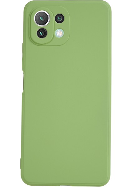 Xiaomi 11 Lite 5g Ne/mı 11 Lite 5g/4g Telefon Kılıfı Yumuşak Fiber Astar Ka Tpu Cep Telefonu Kapak Matcha Yeşil (Yurt Dışından)