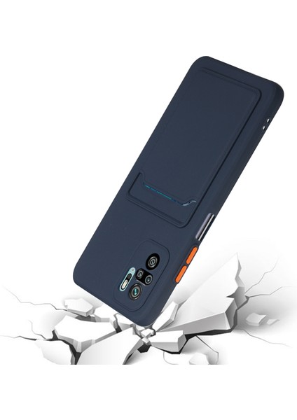Xiaomi Redmi Için Kart Yuvalı Yumuşak Tpu Telefon Kılıfı Kapak Not 10 4g/redmi Not 10S/POCO M5S 4g-Dark Mavi (Yurt Dışından) indirimleri