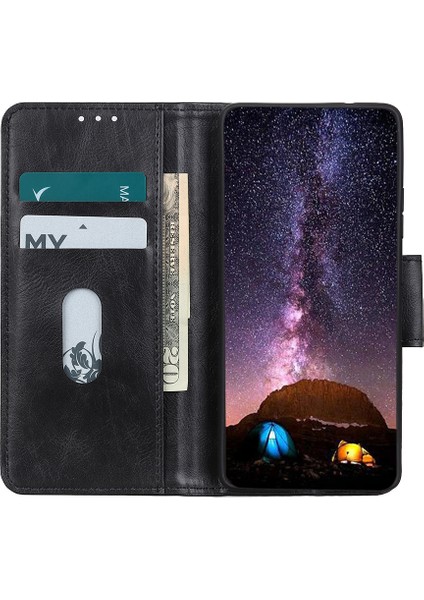 Xiaomi 12 Pro 5g /12S Pro 5g /12 Pro (Boyut) 5g Çılgın At Dokusu Tam Koruma Pu Deri Cüzdan Stand Kapak Telefon Kılıfı Black (Yurt Dışından) fırsatları