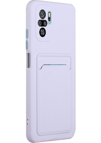 Xiaomi Redmi Için Kart Yuvası ile Yumuşak Tpu Telefon Kılıfı Kapak Not 10 4g/redmi Not 10S/POCO M5S 4g-I-Light Mor (Yurt Dışından) modelleri