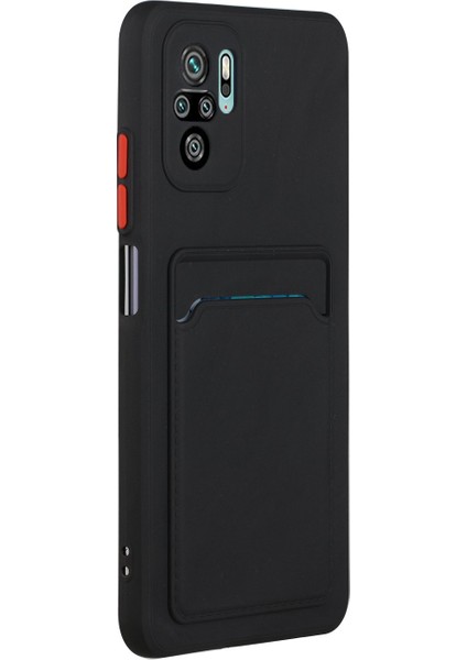 Xiaomi Redmi Için Kart Yuvası ile Yumuşak Tpu Telefon Kılıfı Kapağı Not 10 4g/redmi Note 10S/POCO M5S 4g-Black (Yurt Dışından) modelleri