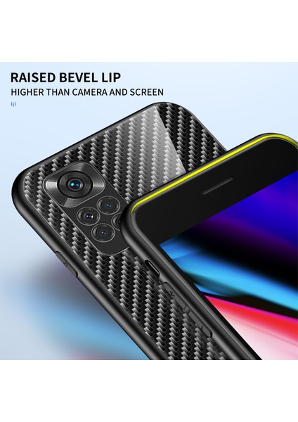 Xiaomi Için Redmi Note 11 4g (Qualcomm)/redmi Not 11S 4g Pürüzsüz Dokunmatik Karbon Fiber Doku Temperli Cam+Pc+Tpu Cep Telefon Kılıfı Kapak Siyah Fiber (Yurt Dışından) indirimleri