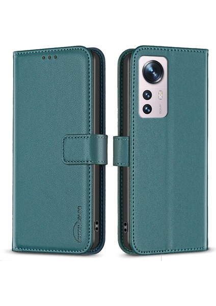 Xiaomi 12 5G/12X 5G/12S 5g Için 5g Anti-Dut Pu Deri Deri Cüzdan Stand Kılıfı Iç Tpu Kapak Yahudi (Yurt Dışından)