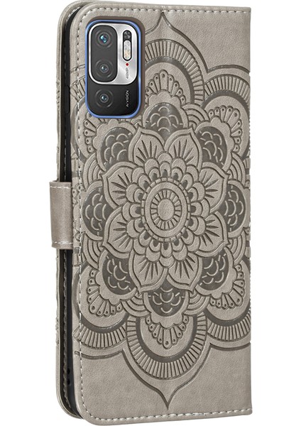 Xiaomi Redmi Için Mandala Çiçek Deseni Stand Deri Kılıf Not 10 5g/poco M3 Pro 5g/4g-Gre (Yurt Dışından)