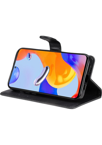 Xiaomi Redmi Için Note 12 Pro 4g/11 Pro 4g (Mediatek)/note 11 Pro 5g (Qualcomm) Pu Deri Cüzdan Kılıfı Stand Stand Fonksiyon Manyetik Toka Folio Folio Kapak (Yurt Dışından) fırsatları