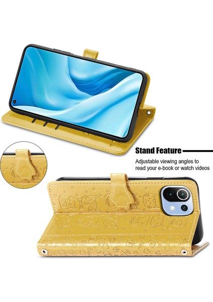 Cat Dog Baskılı Deri Stand Kılıfı Cüzdan Tasarım Telefon Kapağı Xiaomi Mi 11 Lite 4g /5g /11 Lite 5g Ne-Sey (Yurt Dışından) fiyatları