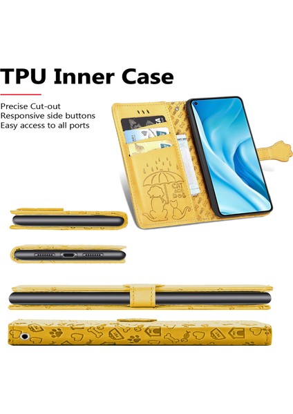 Cat Dog Baskılı Deri Stand Kılıfı Cüzdan Tasarım Telefon Kapağı Xiaomi Mi 11 Lite 4g /5g /11 Lite 5g Ne-Sey (Yurt Dışından) indirimleri