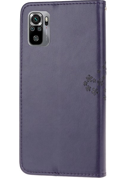 Baykuş Desen Baskı Tasarımı Deri Cüzdan Xiaomi Poco M5S 4g/redmı Not 10 4g/not 10S 4g-Dark Mavi (Yurt Dışından) fırsatları