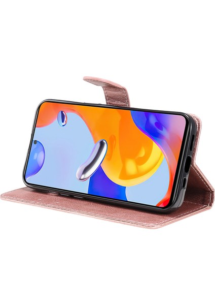 Xiaomi Redmi Için Note 12 Pro 4g/11 Pro 4g (Mediatek)/note 11 Pro 5g (Qualcomm) Pu Deri Cüzdan Kılıf Stand Stand Stand Fonksiyon Manyetik Toka Folio Folio Kapağı (Yurt Dışından) fırsatları
