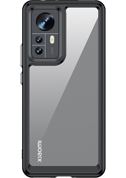 Xiaomi 12 Pro 5G/12S Pro 5g/12 Pro (Boyut) 5g Bağımsız Pc Düğmeleri Telefon Kılıfı Tpu+Akrilik Hibrit Koruyucu Kapak Black (Yurt Dışından)