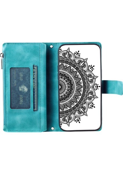 Fermuarı Cep Cüzdanı Xiaomi Için Telefon Kasası 11T Pro 5G/11T 5g, Mandala Çiçek Baskılı Pu Deri Koruyucu Telefon Kapağı Stand Seçim Stap-Yeşil (Yurt Dışından) fırsatları