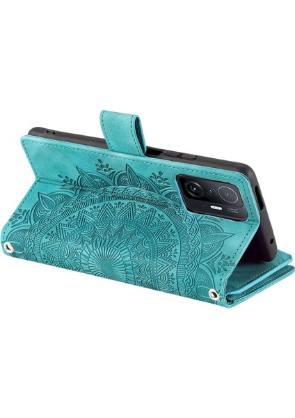 Fermuarı Cep Cüzdanı Xiaomi Için Telefon Kasası 11T Pro 5G/11T 5g, Mandala Çiçek Baskılı Pu Deri Koruyucu Telefon Kapağı Stand Seçim Stap-Yeşil (Yurt Dışından) indirimleri