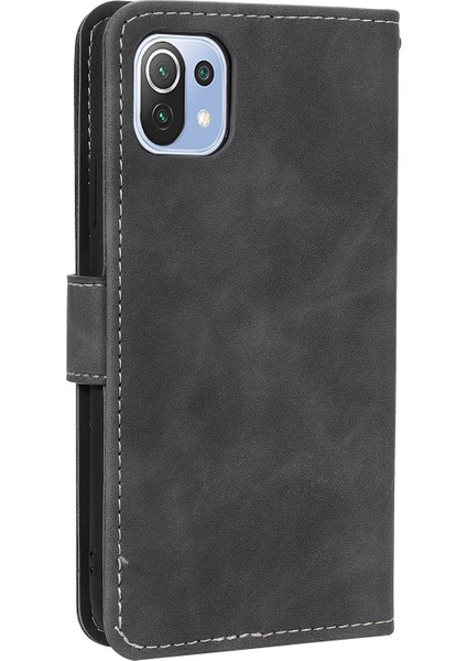 Perçin Dekor Cilt Duygu Birleştirme Deri Cüzdan Xiaomi Mi Için Koruyucu Kapak 11 Lite 4g/5g/11 Lite 5g Ne-Gre (Yurt Dışından)