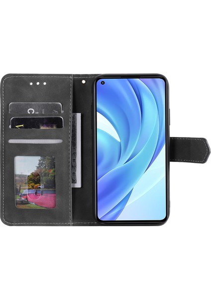 Perçin Dekor Cilt Duygu Birleştirme Deri Cüzdan Xiaomi Mi Için Koruyucu Kapak 11 Lite 4g/5g/11 Lite 5g Ne-Gre (Yurt Dışından)