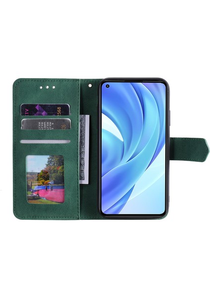 Perçin Dekor Cilt Duygu Birleştirme Deri Cüzdan Xiaomi Mi Için Koruyucu Kapak 11 Lite 4g/5g/11 Lite 5g Ne-Yeşil (Yurt Dışından) indirimleri