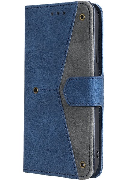 Perçin Dekor Cilt Duygu Birleştirme Deri Cüzdan Xiaomi Mi Için Koruyucu Kapak 11 Lite 4g/5g/11 Lite 5g Ne-Blue (Yurt Dışından) modelleri