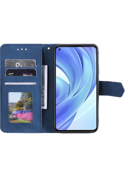Perçin Dekor Cilt Duygu Birleştirme Deri Cüzdan Xiaomi Mi Için Koruyucu Kapak 11 Lite 4g/5g/11 Lite 5g Ne-Blue (Yurt Dışından) indirimleri