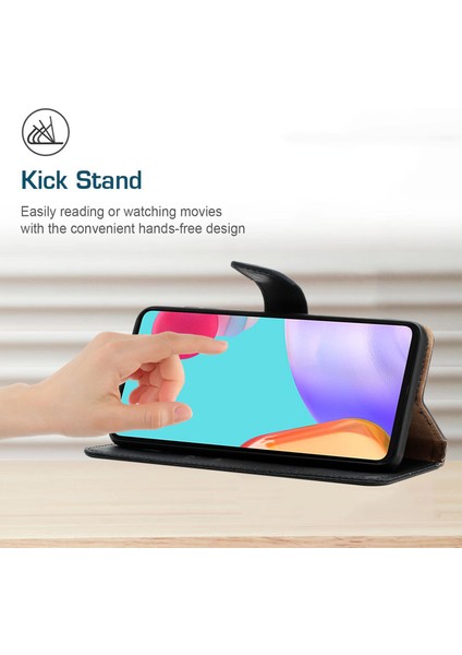 Nappa Doku Orijinal Deri Kılıf Cüzdanı Stand Telefon Kapak Koruyucusu Xiaomi Mi 11 Lite 4g/5g/11 Lite 5g Ne-Black (Yurt Dışından)