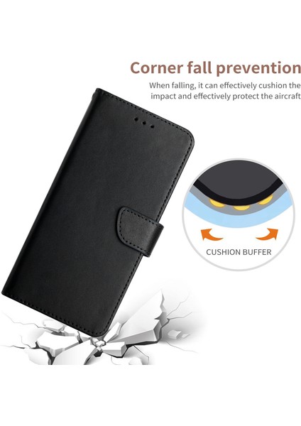 Nappa Doku Orijinal Deri Kılıf Cüzdanı Stand Telefon Kapak Koruyucusu Xiaomi Mi 11 Lite 4g/5g/11 Lite 5g Ne-Black (Yurt Dışından)