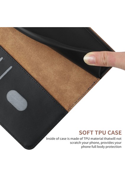 Nappa Doku Orijinal Deri Kılıf Cüzdanı Stand Telefon Kapak Koruyucusu Xiaomi Mi 11 Lite 4g/5g/11 Lite 5g Ne-Black (Yurt Dışından)
