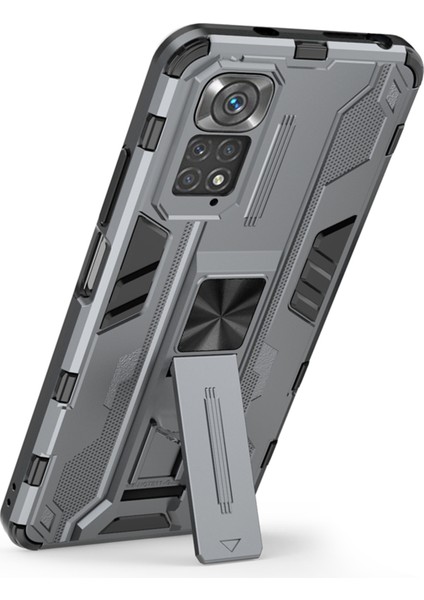Xiaomi Için Redmi Note 11 4g (Qualcomm)/not 11S 4g Anti-Fall Anti-Fall Koruması Yumuşak Tpu Sert Pc Telefon Vaka Kickstand Cover-Grey (Yurt Dışından) fiyatları