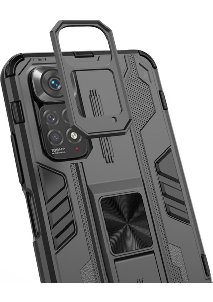 Xiaomi Için Redmi Note 11 4g (Qualcomm)/not 11S 4g Anti-Fall Anti-Fall Koruması Yumuşak Tpu Sert Pc Telefon Vaka Kickstand Cover-Grey (Yurt Dışından) fırsatları