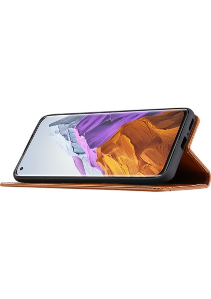 4U Sky Xiaomi Mi 11 Pro-Black Için Otomatik Emilmiş Cüzdan Stand Deri Kapağı (Yurt Dışından)