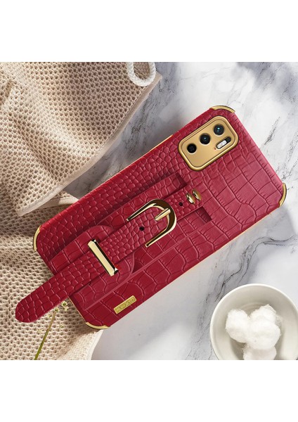Hassas Kesim 6d Timsah Doku Pu Deri Kaplamalı Tpu Elektrokaplandırılmış Telefon Kılıfı Xiaomi Redmi Note 10 5g/poco M3 Pro 4g/poco M3 Pro 5g-Kırmızı (Yurt Dışından) fırsatları