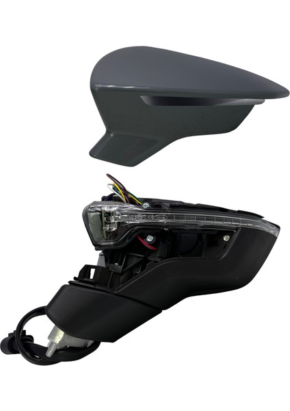 Dış Dikiz Aynası Seat Leon 2013-2020 Elektrikli, Isıtmalı, Sinyalli, Otomatik Katlanır, Astarlı Kapak, 8 Pin