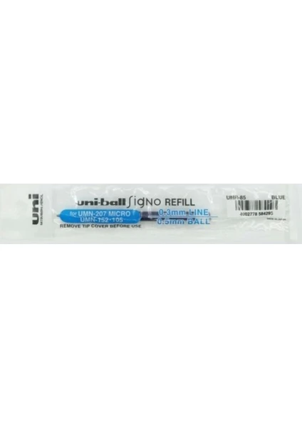 Uniball Signo 207 Micro 0.5 Jel Kalem Yedeği Mavi ( 5 Adet )