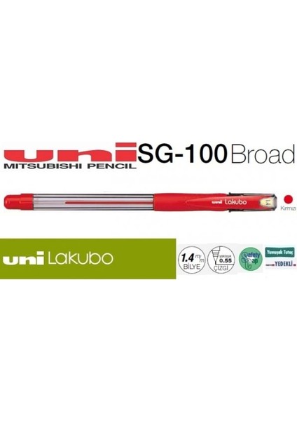 Lakubo Broad ( 1.4 ) Tükenmez Kalem Kırmızı ( 5 Adet) modelleri