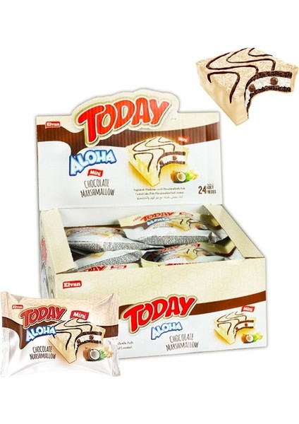 Aloha Mini Beyaz Çikolatalı Marshmallowlu 20 Gr. 24 Adet (1 Kutu) modelleri