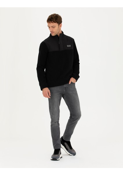 Pierre Cardin Erkek Siyah Regular Fit Sweatshirt 50271771-Vr046