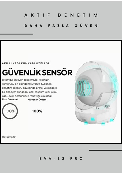 Eva Smart EVA-s2 Pro Akıllı Kedi Tuvaleti