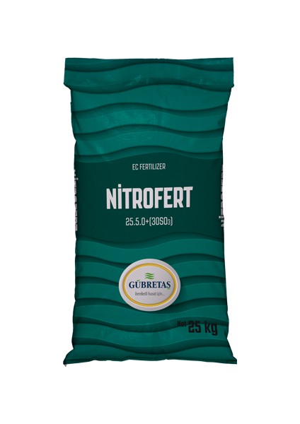 Nitrofert 25.5.0+(30SO3) Bitki ve çimleri güçlendirme boy attırma geliştirme meyveli bitkilerin meyve iriliği için Toz Gübre 25 kg