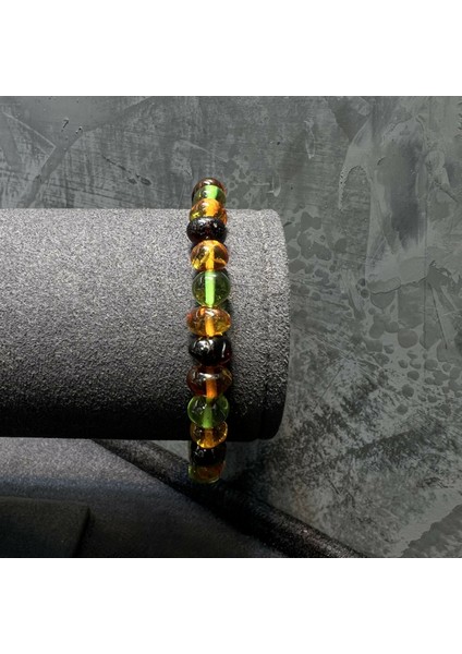 Baltık ve Karayip Damla Kehribar Bileklik, Serbest Kesim Çok Renkli, Esnek Misina Bileklik modelleri