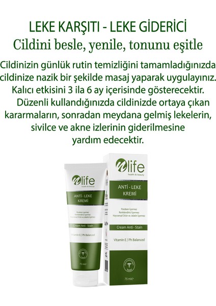 Anti Leke Kremi Koyu Leke Karşıtı Bakım Tüm Ciltler 75 ml