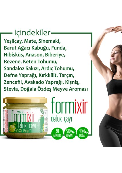 Formixir Detox Çayı 20 Özel Bitki Karışımı 150 gr