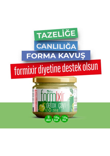 Formixir Detox Çayı 20 Özel Bitki Karışımı 150 gr