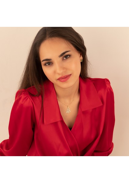 Yılbaşına Özel Gümüş Çam Ağacı Aile Kolye fiyatları