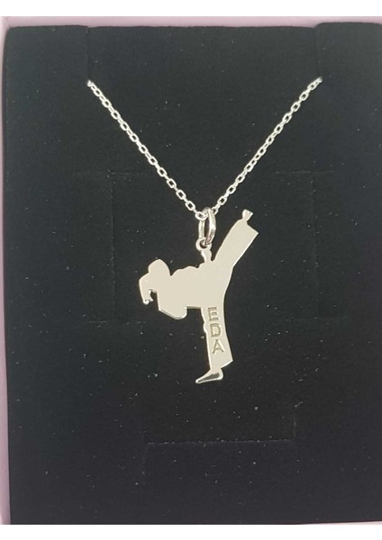 Kişiye Özel Karete,tekvando,judo Dövüş Figürlü 925 Ayar Gümüş Kolye