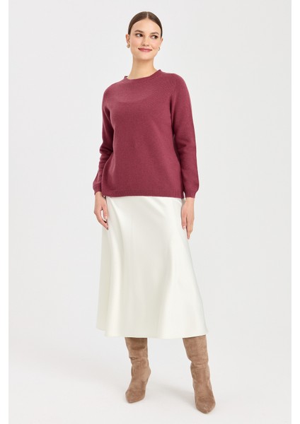 Kadın Sıfır Yaka Klasik Yün Kazak K.g.kurusu fiyatları