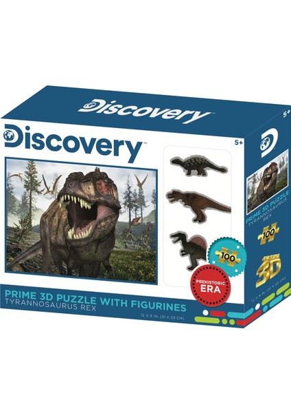 - Tyrannosaurus Rex 100 Parça Puzzle ve Figür Set 15547