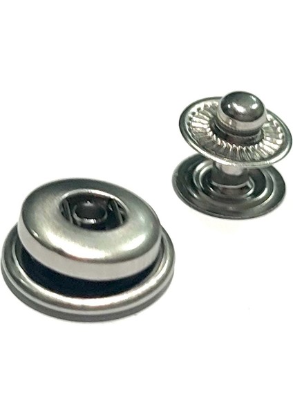 15 mm Kapak 4'lü Çıtçıt Set (Alt Parçalar 12,5 Mm)- Paslanmaz Çelik - 100 Takım