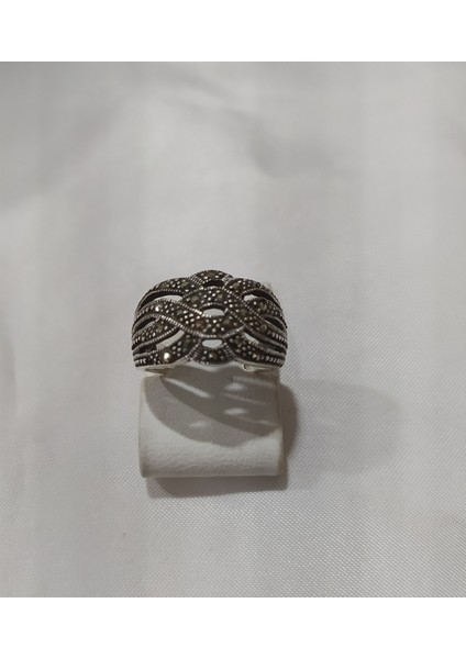 Yöresel Otantik Markazit Taşlı Modeli Gümüş Yüzük
