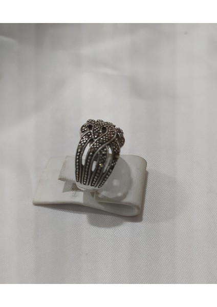 Yöresel Otantik Markazit Taşlı Modeli Gümüş Yüzük