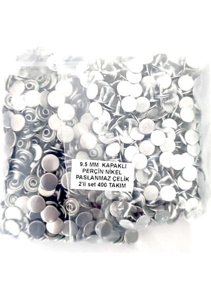 9,5 mm Kapaklı Perçin - Paslanmaz Çelik - 400 Takım