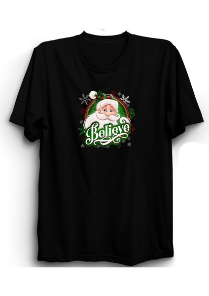 Noel Baba, Believe, Santa Claus, Christmas, Yeni Yıl, Yılbaşı Tişört